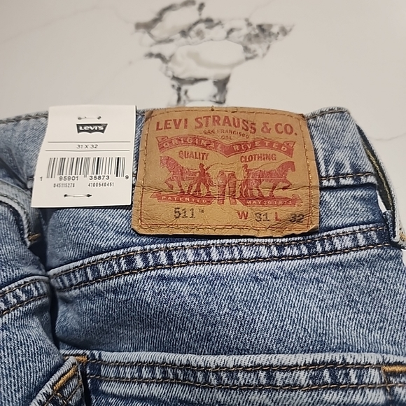 Levis 511 Slim Stretch Blue Jeans Men's Size 31x32 NWT MSRP $69.50 - Picture 3 of 4